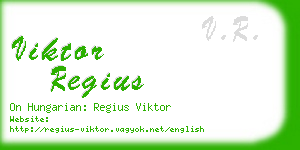 viktor regius business card